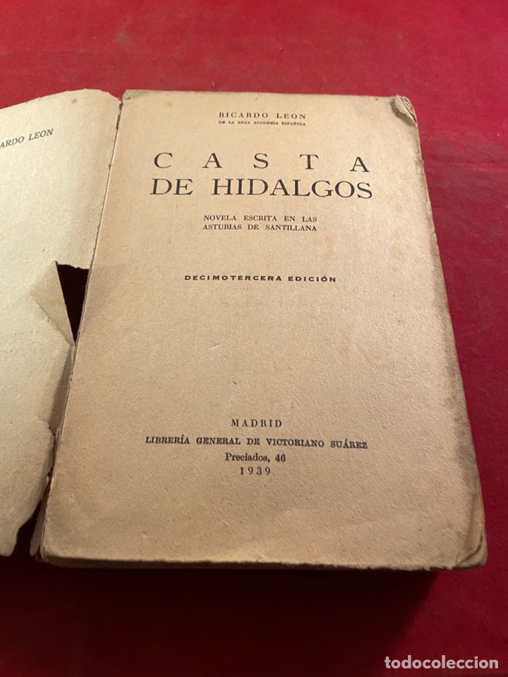 Libros: Casta de hidalgos 1939 - Foto 2