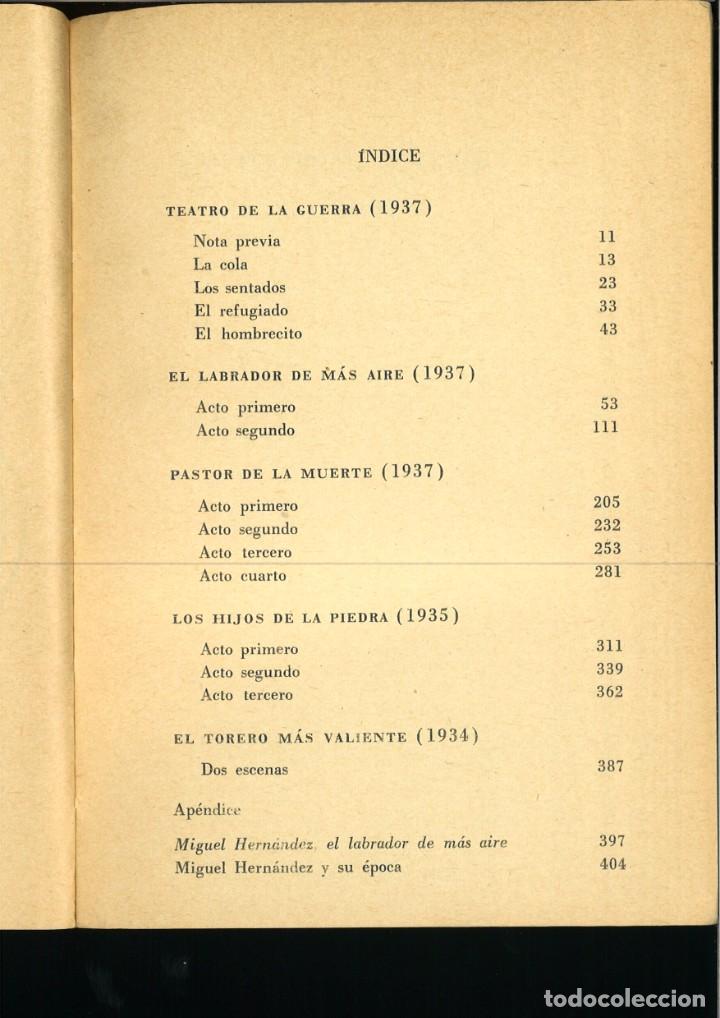 Libros: TEATRO. MIGUEL HERN&Aacute;NDEZ. - Foto 2