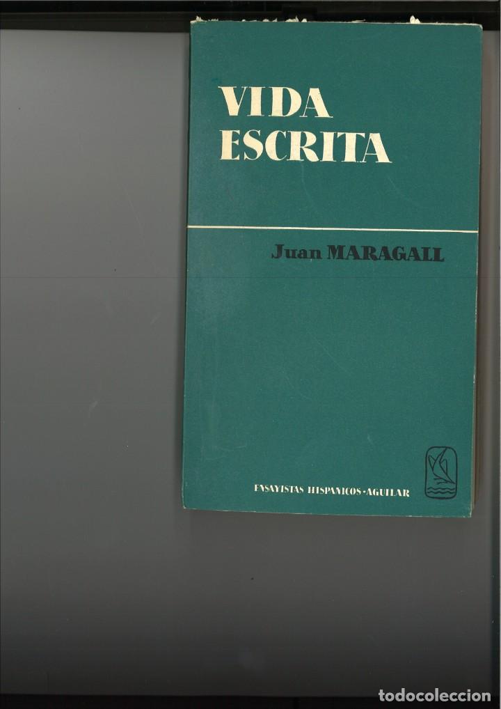 Libros: VIDA ESCRITA. ENSAYOS. Juan Maragall - Foto 1