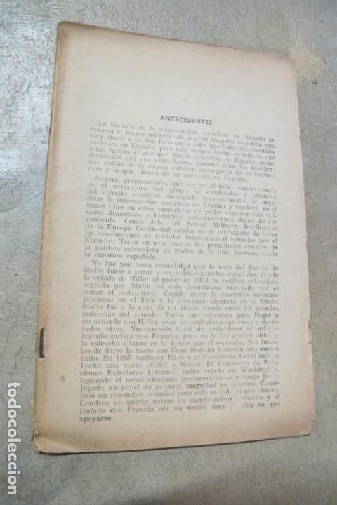 Libri di seconda mano: ANTECEDENTES. LA HISTORIA DE LA INTERVENCION SOVIETICA EN ESPA&Ntilde;A. W. G. KRIVITSKY