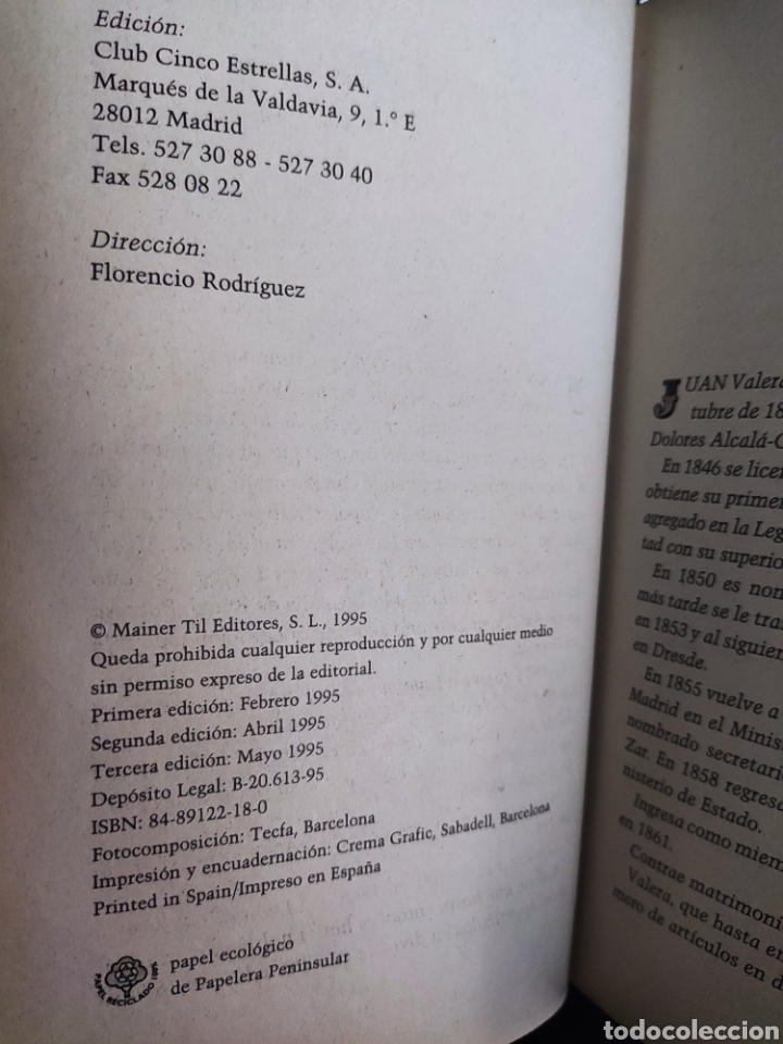 Libros: Pepita Jim&eacute;nez. Juan Valera - Foto 3