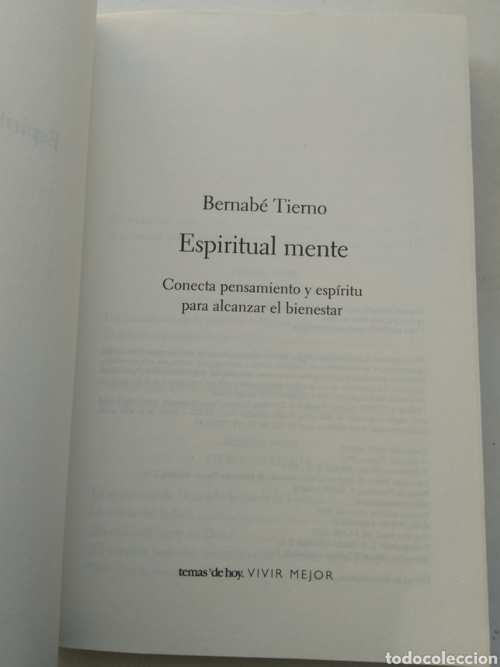 Libros: ESPIRITUAL MENTE/BERNAB&Eacute; TIERNO - Foto 2