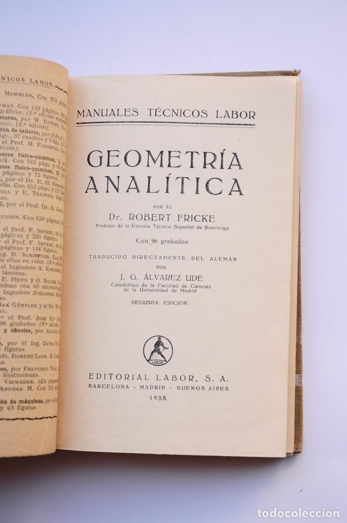 Libros: Geometr&iacute;a anal&iacute;tica - FRICKE, Robert - Foto 2