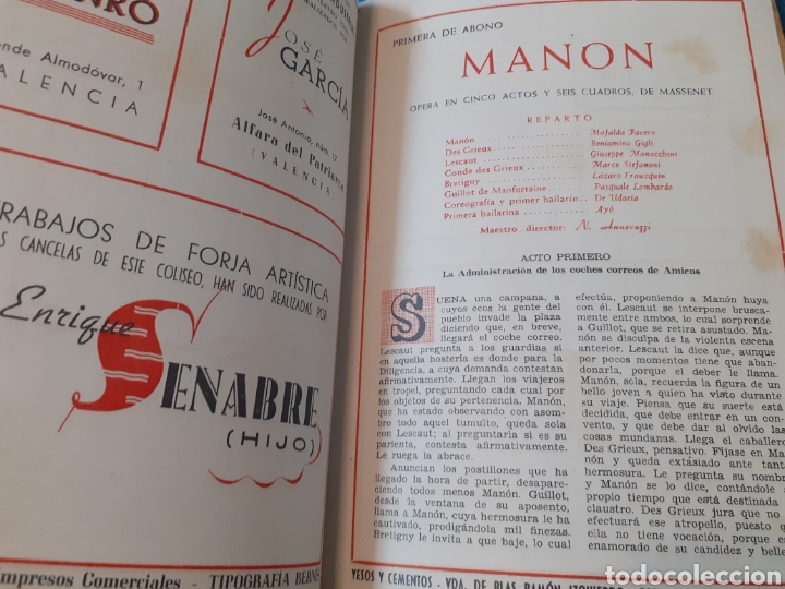 Libros: PROGRAMA OPERA ITALIANA. GRAN GALA del Teatro Principal. A&ntilde;o 1946 - PROGRAMA - Foto 6