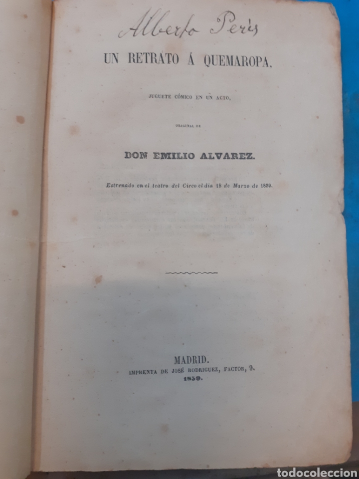 Libros: UN RETRATO A QUEMAROPA - ALVAREZ, Emilio - Foto 2
