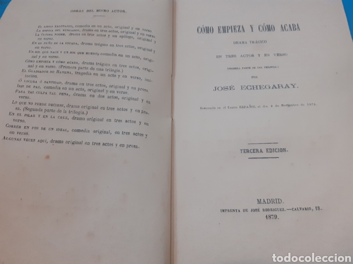 Libros: COMO EMPIEZA Y COMO ACABA - ECHEGARAY, Jos&eacute; - Foto 3