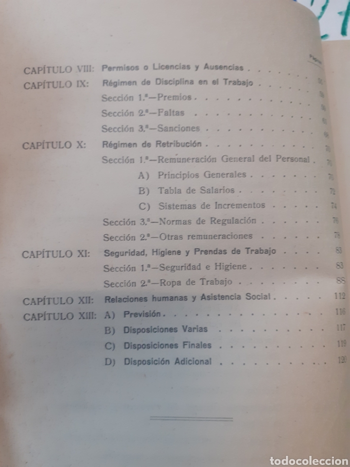 Libros: COMPA&Ntilde;&Iacute;A ESPA&Ntilde;OLA DE MINAS DE RIO TINTO S. A. - REGLAMENTO DE REGIMEN INTERIOR - Foto 5