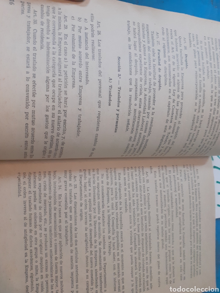 Libros: COMPA&Ntilde;&Iacute;A ESPA&Ntilde;OLA DE MINAS DE RIO TINTO S. A. - REGLAMENTO DE REGIMEN INTERIOR - Foto 6
