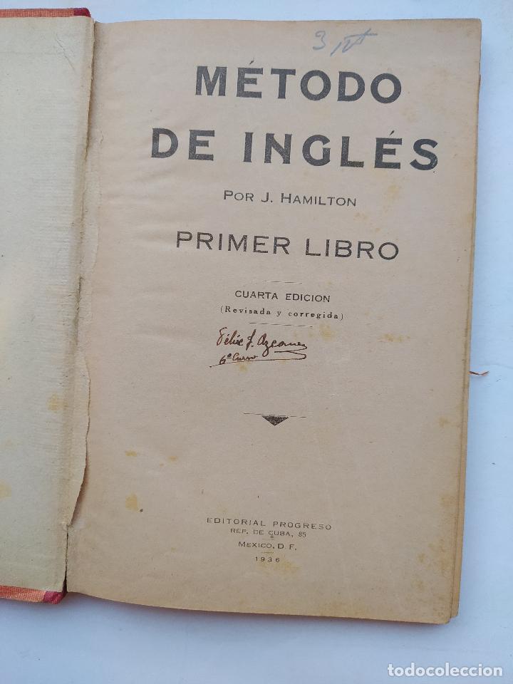 Libros: M&Eacute;TODO DE INGL&Eacute;S. PRIMER LIBRO. 1936. - J. HAMILTON. TDK339 - Foto 2