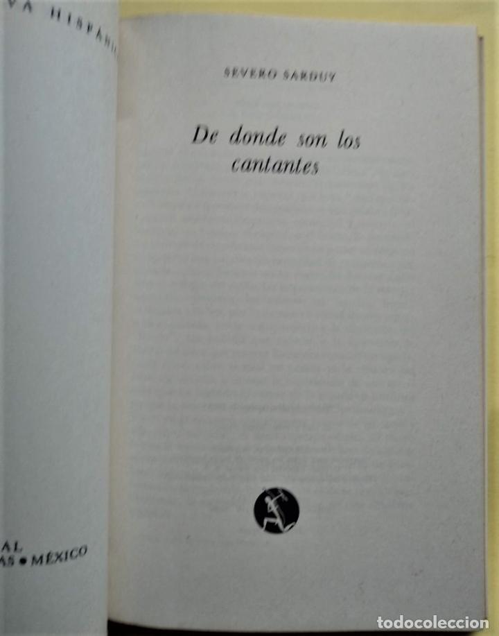 Libros: De Donde Son los Cantantes. - Sarduy, Severo. - Foto 2