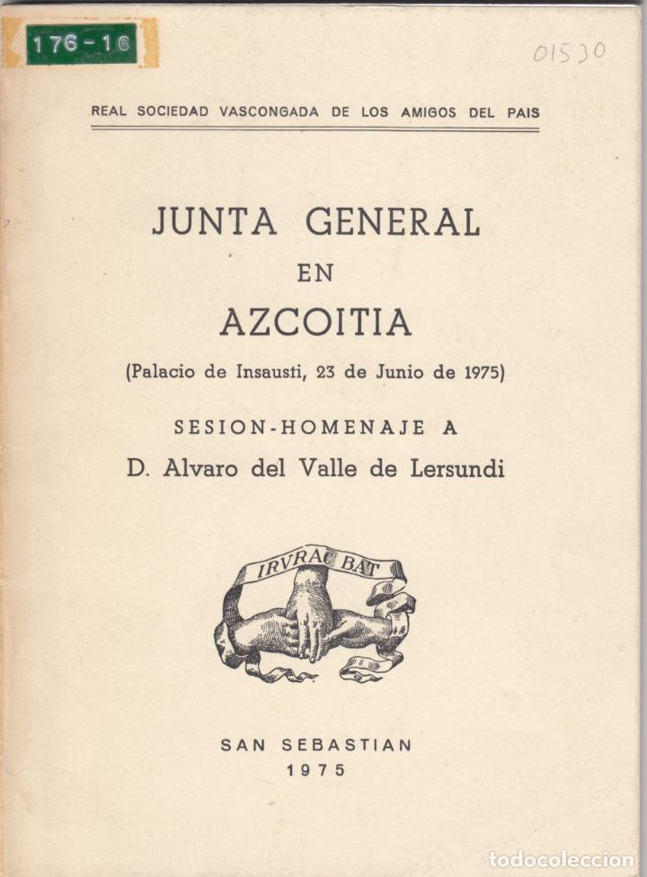 Libros: JUNTA GENERAL EN AZCOITIA-1975-LERSUNDI-ABF - Foto 1