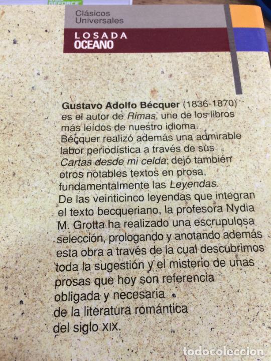 Libros: Leyendas (Spanish Edition). Gustavo Adolfo Becquer. - Foto 2
