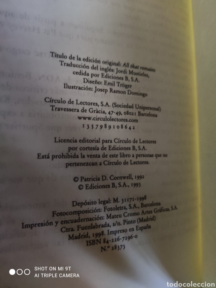 Libros: La Jota de Corazones. Patricia D. Cornwell - Foto 3
