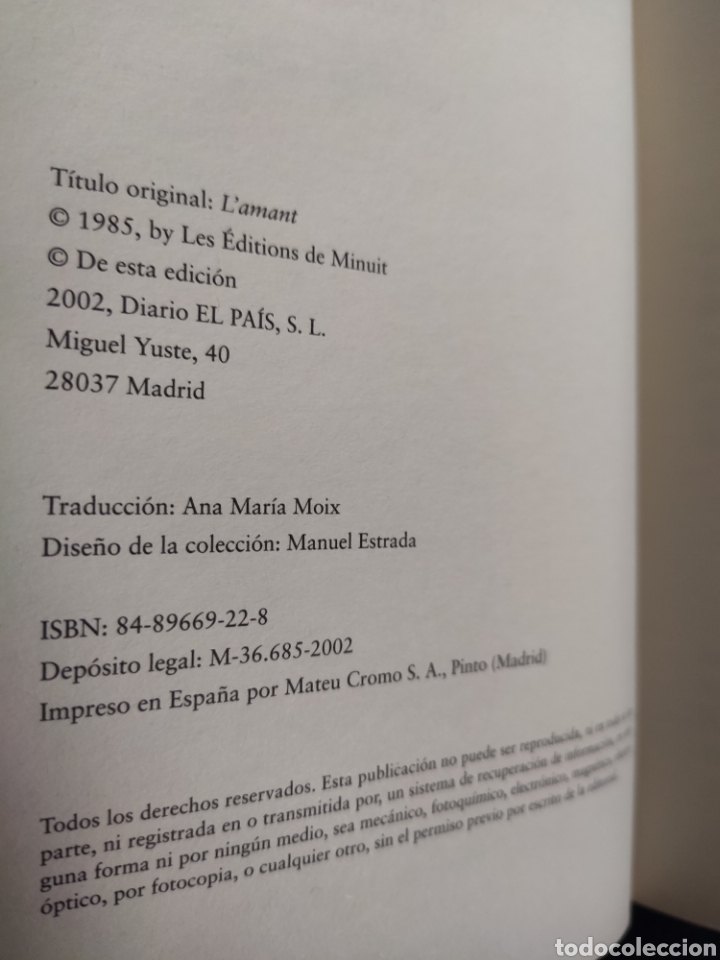 Libros: El Amante. Marguerite Duras - Foto 3