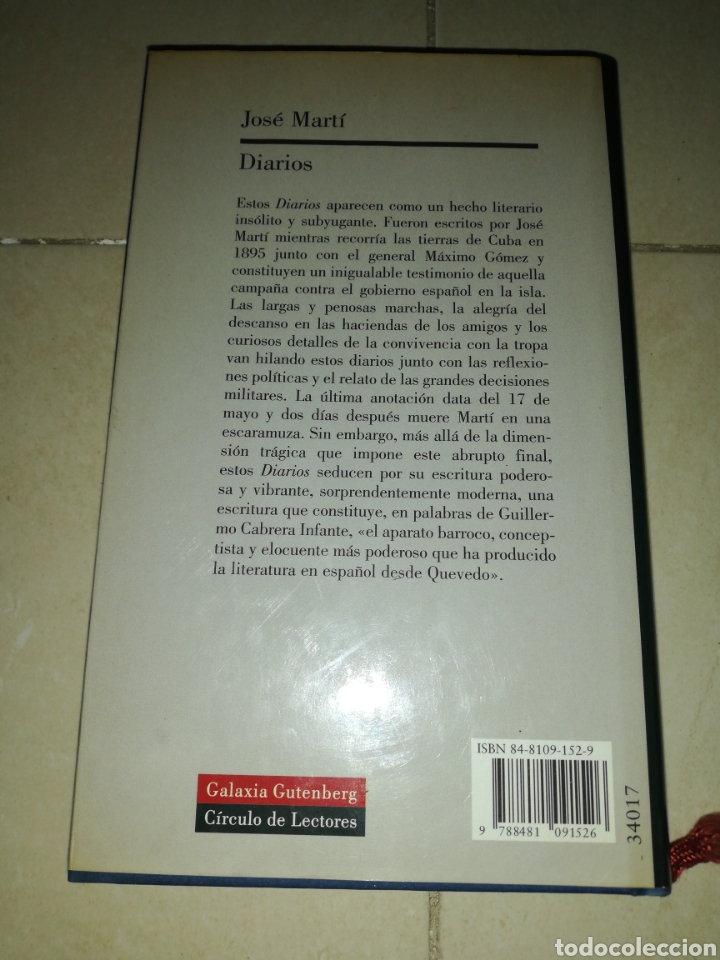 Libros: Jos&eacute; Marti, diarios, galaxia gutenberg - Foto 2
