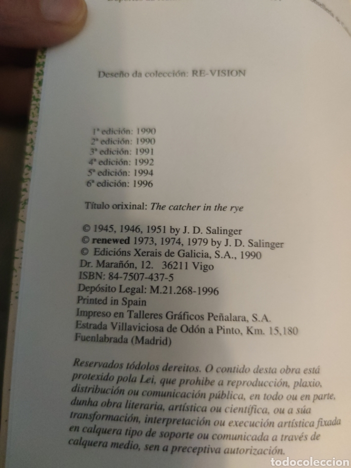 Libros: O vixia no centeo. J.D.Salinger - Foto 2