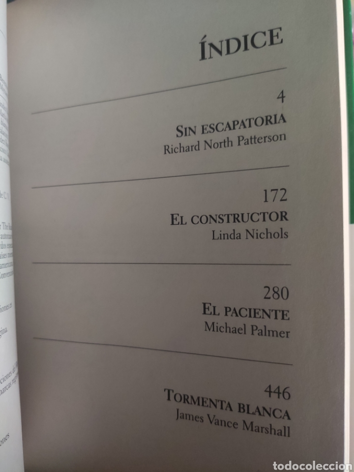 Libros: Libros Selectos. Sin Escapatoria. El Paciente. Tormenta Blanca. El Constructor - Foto 4