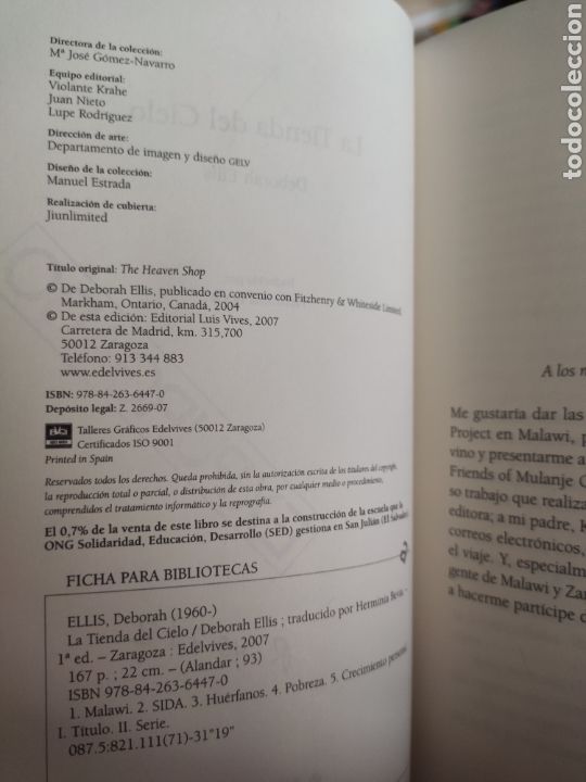 Libros: La Tienda del Cielo. Deborah Ellis - Foto 3