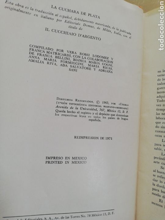 Libros: La cuchara de plata segunda edici&oacute;n, editorial UTEHA - Foto 5