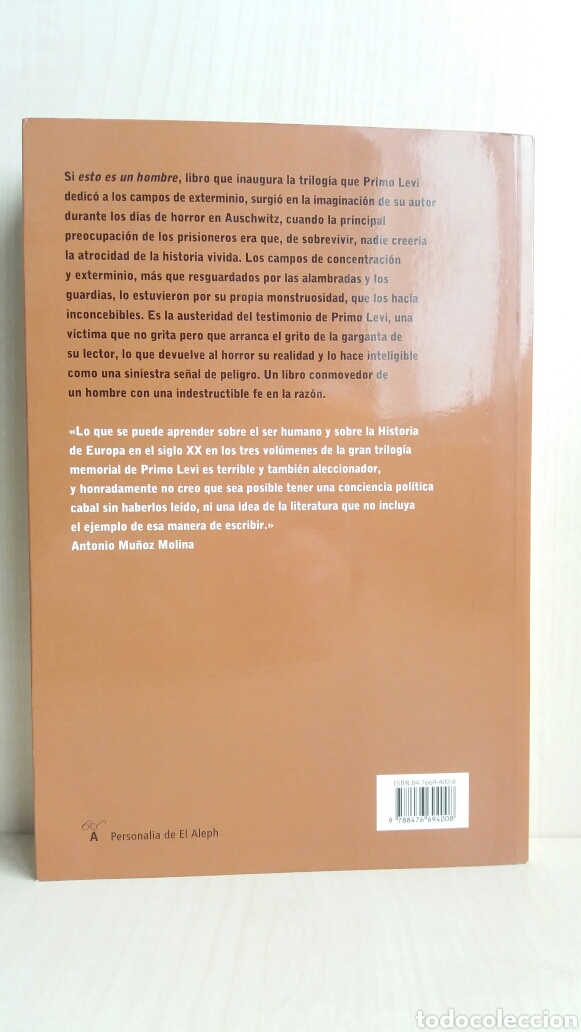 Libros: Si esto es un hombre. Primo Levi. El Aleph, 2003. - Foto 4