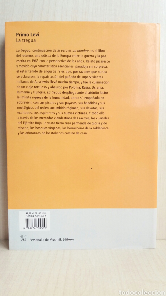 Libros: La tregua. Primo Levi. Muchnik Editores, primera edici&oacute;n, 2001. - Foto 4