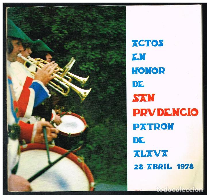 Libros: ACTOS EN HONOR A SAN PRUDENCIO PATRON DE ALAVA 28 ABRIL 1978