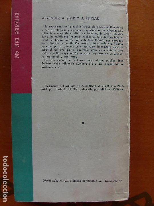 Libros: El trabajo intelectual. Por J. Guitton - Foto 2