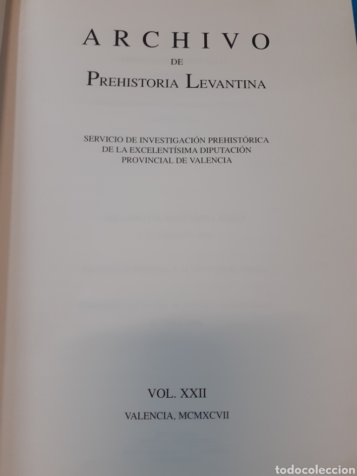Libros: ARCHIVO DE PREHISTORIA LEVANTINA.vol. XXII - V. A. A. A. - Foto 3