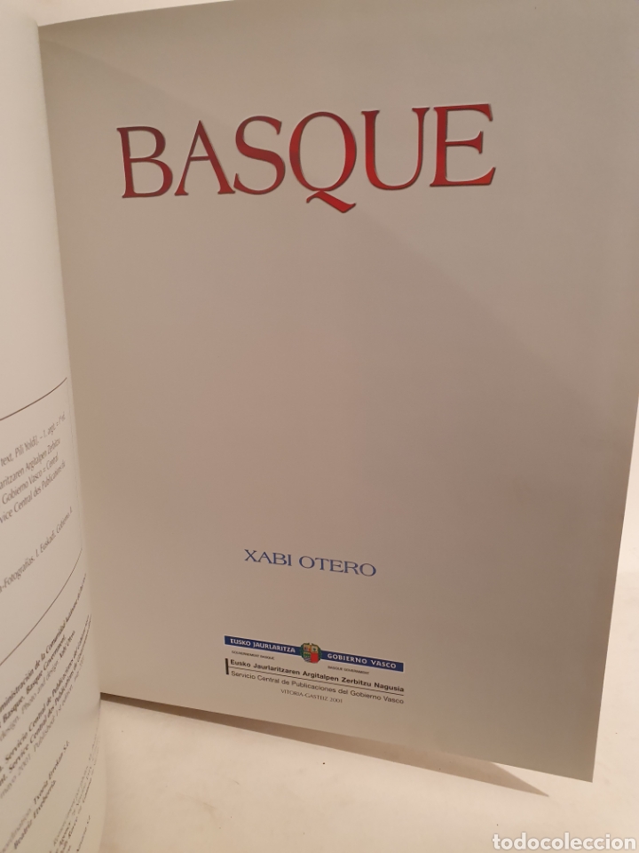 Libros: BASQUE. XABI OTERO. GOBIERNO VASCO 2001. - Foto 2