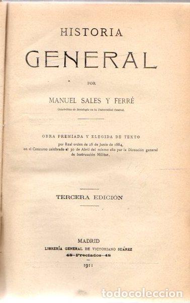 Libros: Historia general - Sales y Ferr&eacute;, Manuel - Foto 1