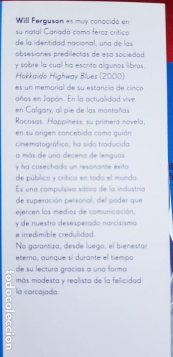 Libros: libro-happiness.will ferguson-emec&eacute; editores-2002-oerfecto - Foto 7