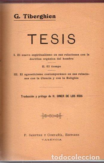 Libros: Tesis - Tiberghien, G. - Foto 1