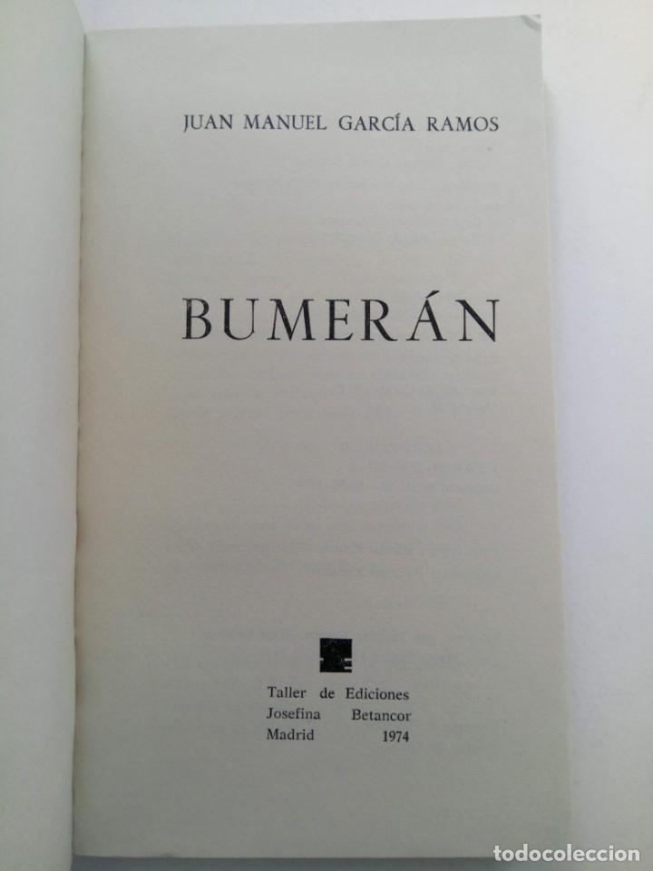 Libros: BUMER&Aacute;N - JUAN MANUEL GARC&Iacute;A RAMOS - Foto 2