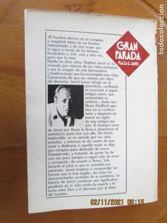 Libros: EL HOMBRE ETERNO - LEONARD BISHOP - PLAZA & JANES 1&ordf; EDICI&Oacute;N 1983. - Foto 2