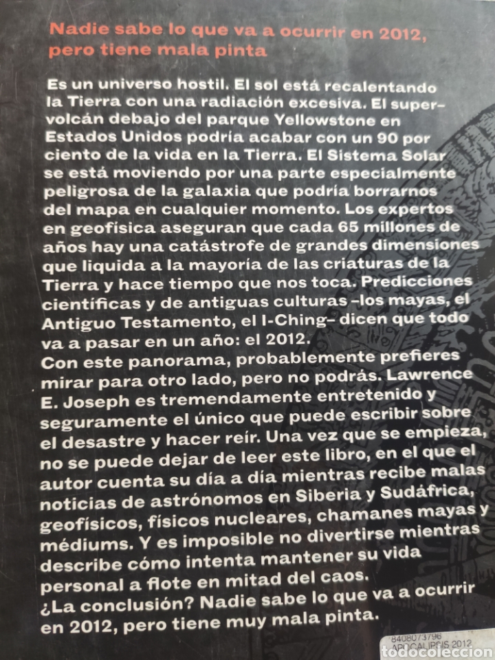 Libros: Apocalipsis 2012. Lawrence E. Joseph - Foto 2