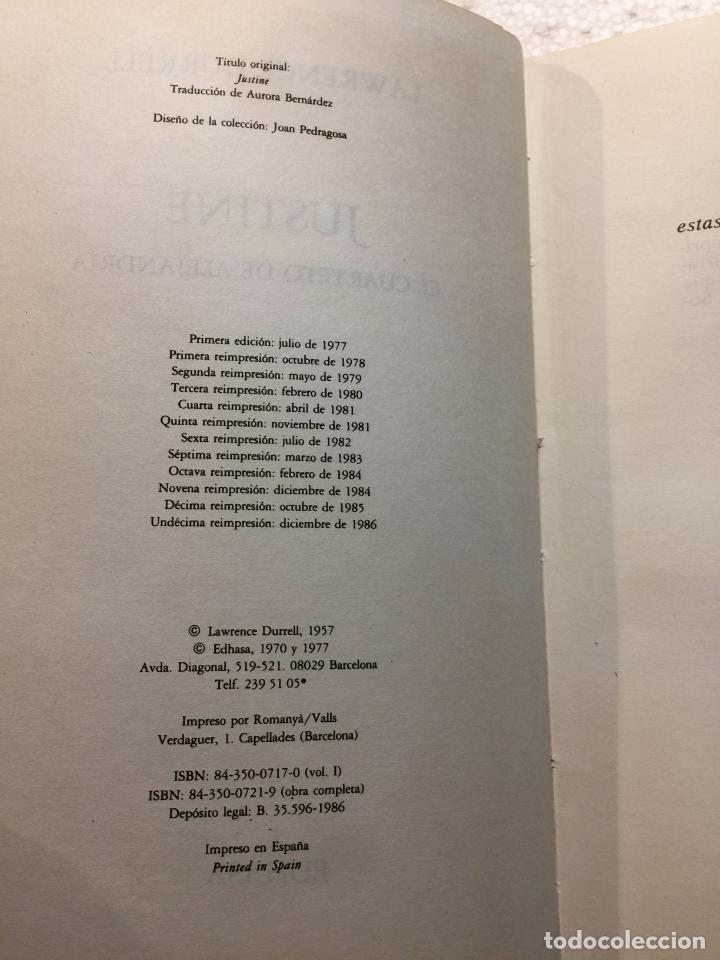 Libros: Justine. El cuarteto de alejandr&iacute;a - Lawrence Durrell - Foto 3
