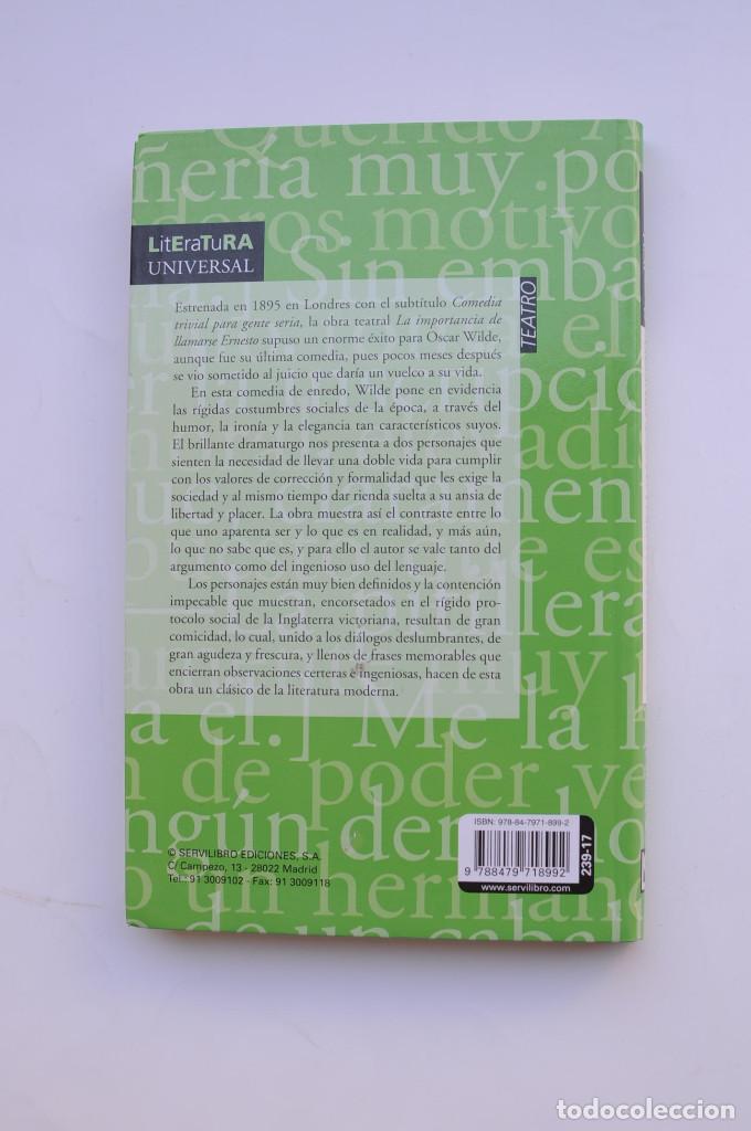Libros: La importancia de llamarse Ernesto - WILDE, Oscar - Foto 3