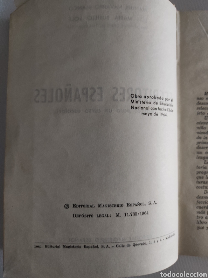 Libros: Escritores espa&ntilde;oles (1964) - Foto 3