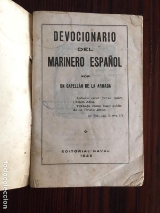 Libros: Devocionario del marinero Espa&ntilde;ol 1946 - Foto 2