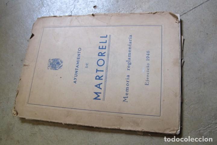 Libros: AYUNTAMIENTO DE MARTORELL. MEMORIA REGLAMENTARIA. EJERCICIO 1946