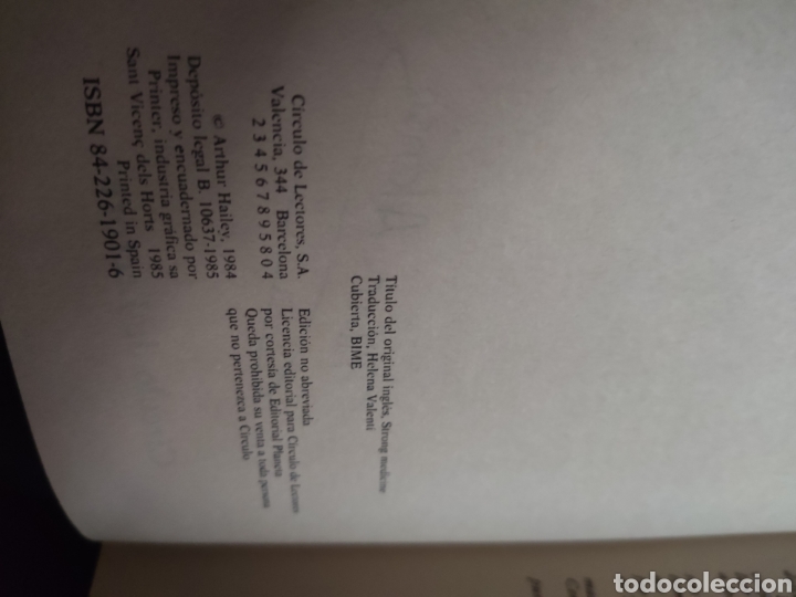 Libros: Medicina Peligrosa. Arthur Hailey - Foto 2