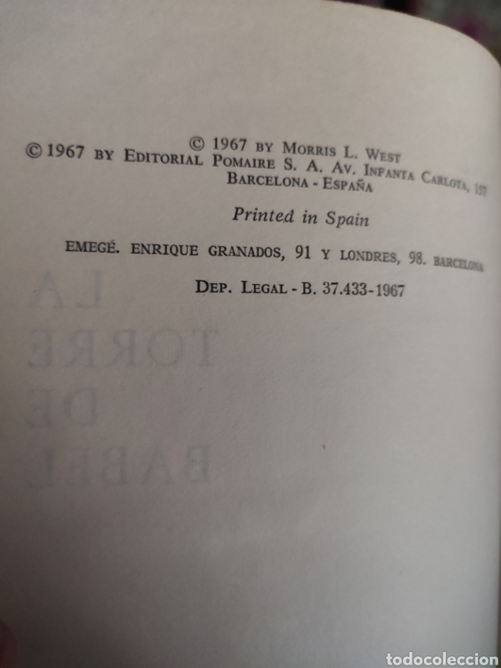 Libros: La Torre de Babel. Israel en Armas. Morris West - Foto 3