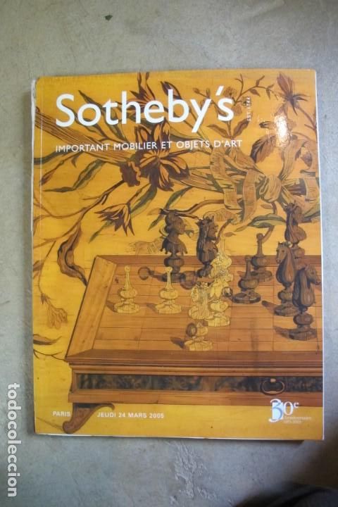 Livres: SOTHEBY'S IMPORTANT MOBILIER ET OBJET D'ART. 24 MARS 2005 PARIS. PORTADA ABIERTA HASTA LA MITAD