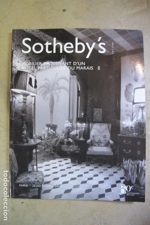 Livres: SOTHEBY'S MOBILIER PROVENANT D'UN HOTEL PARTICULIER DU MARAIS. PARIS AVRIL 2005