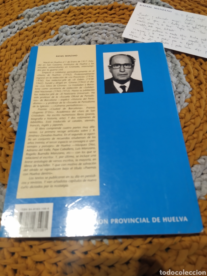 Libros: HUELVA EN LOS LABIOS RAFAEL MANZANO - Foto 5