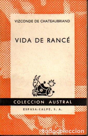 Libros: VIDA DE RANCE. - CHATEAUBRIAND, Vizconde de. - Foto 1