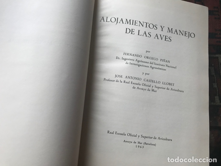 Libros: Alojamientos y manejo de las aves. Fernando Orozco - Foto 4