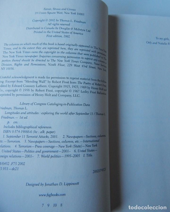 Libros: Longitudes & Attitudes Exploring the world after September 11 - Thomas L. Friedman - Foto 4