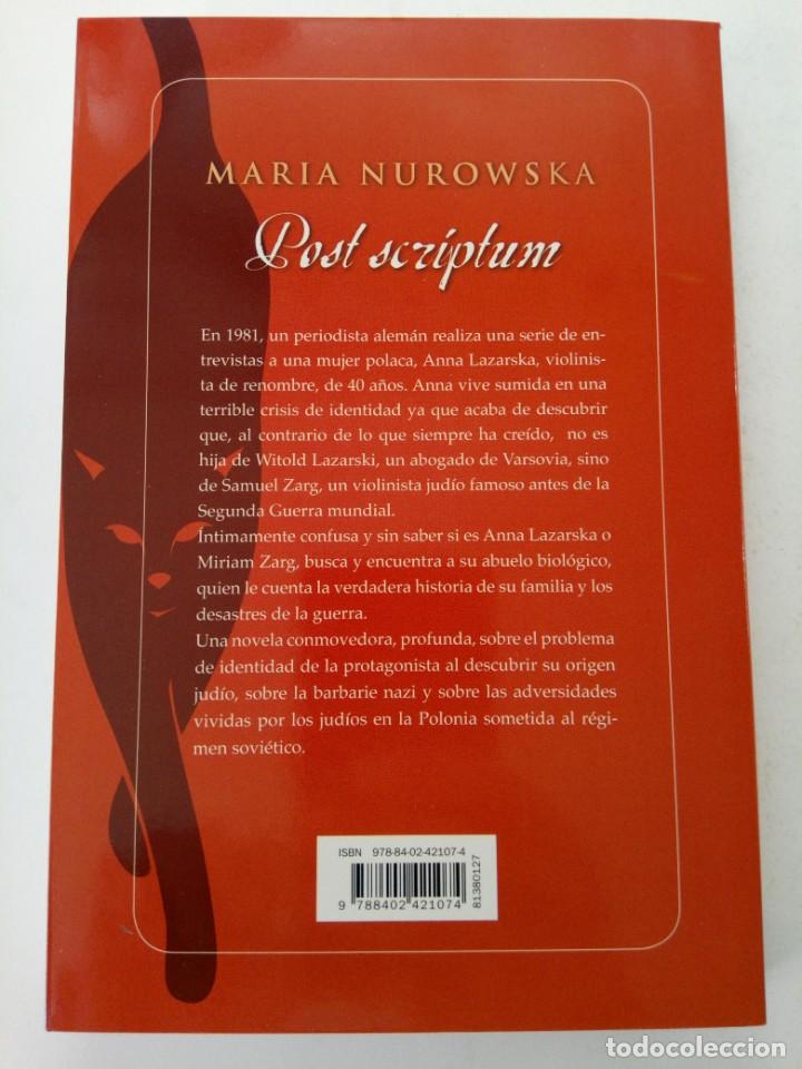 Libros: POST SCRIPTUM - MARIA NUROWSKA - BRUGUERA - Foto 2