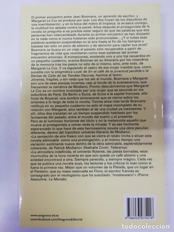 Libros: El horizonte. Patrick Modiano. Ed Anagrama 2014 - Foto 4